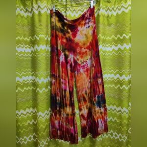 Fall Tie-dye Wide Leg Yoga Pants